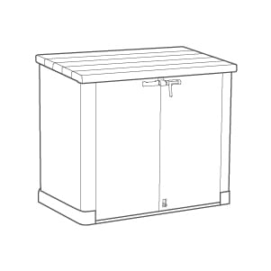 Store-it-out Max - Opbergbox - 145,5X82X125CM - Bruin